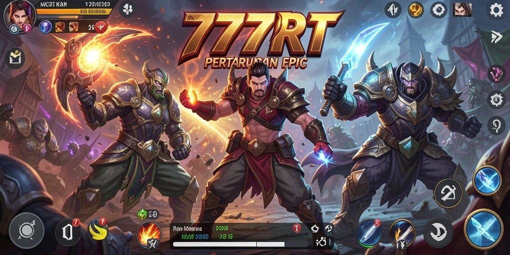 Tampilan gameplay 777RT yang penuh aksi dan pertarungan seru.