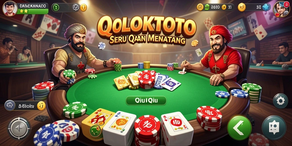 Tampilan gameplay menegangkan COLOKTOTO dengan aksi QiuQiu yang seru.
