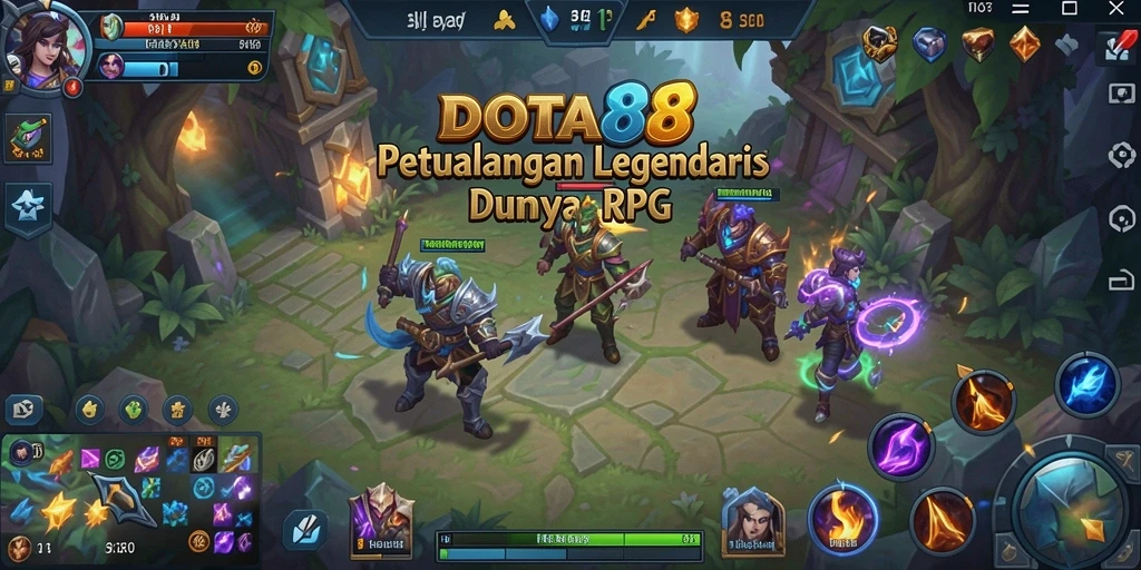 Tangkapan layar DOTA88 menampilkan karakter heroik dalam aksi RPG yang mendebarkan.