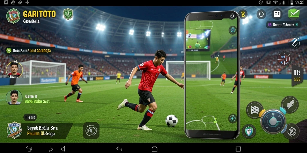 Tampilan permainan GARITOTO yang menegangkan saat pertandingan sepak bola.