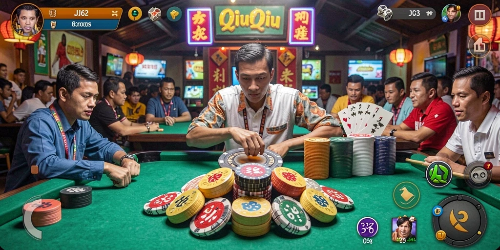 Tampilan gameplay QiuQiu yang seru dan menantang di JJ62.