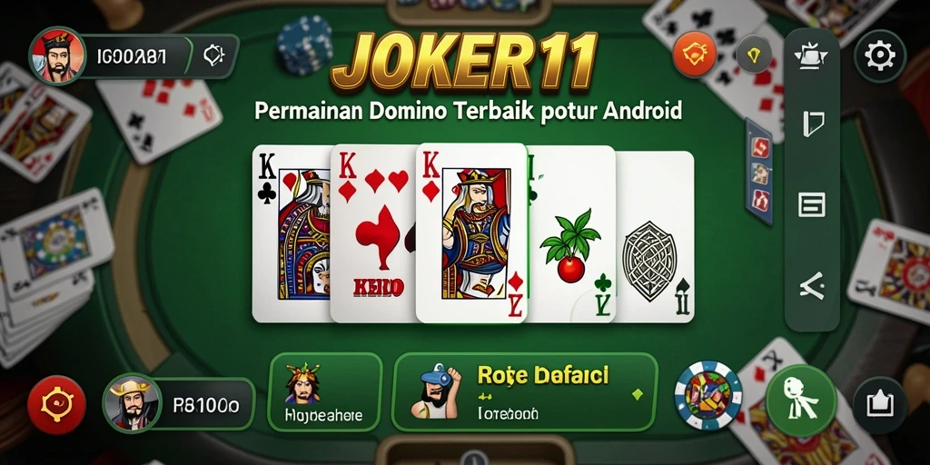 Screenshot gameplay JOKER11 yang menampilkan serunya bermain Domino.