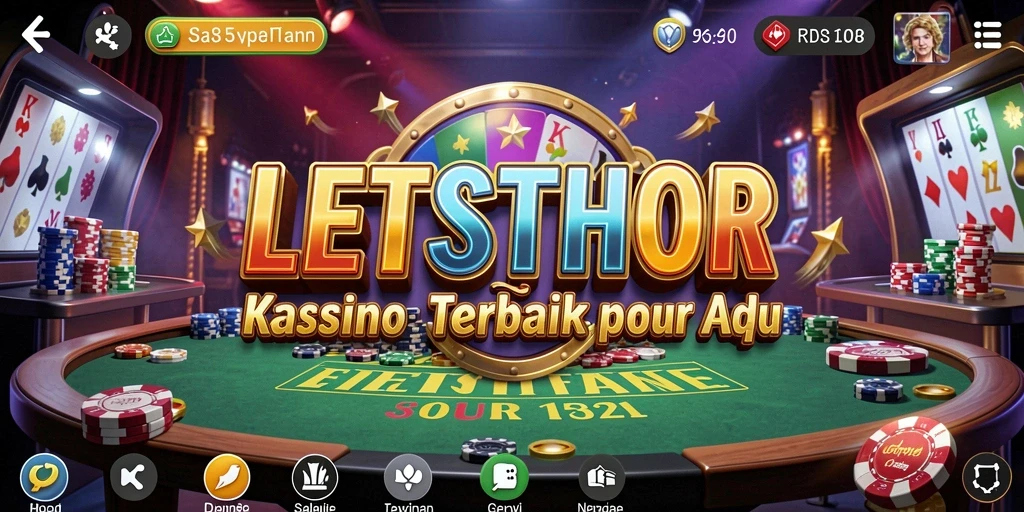 Gameplay seru LETSTHOR dalam suasana Kasino yang menawan.