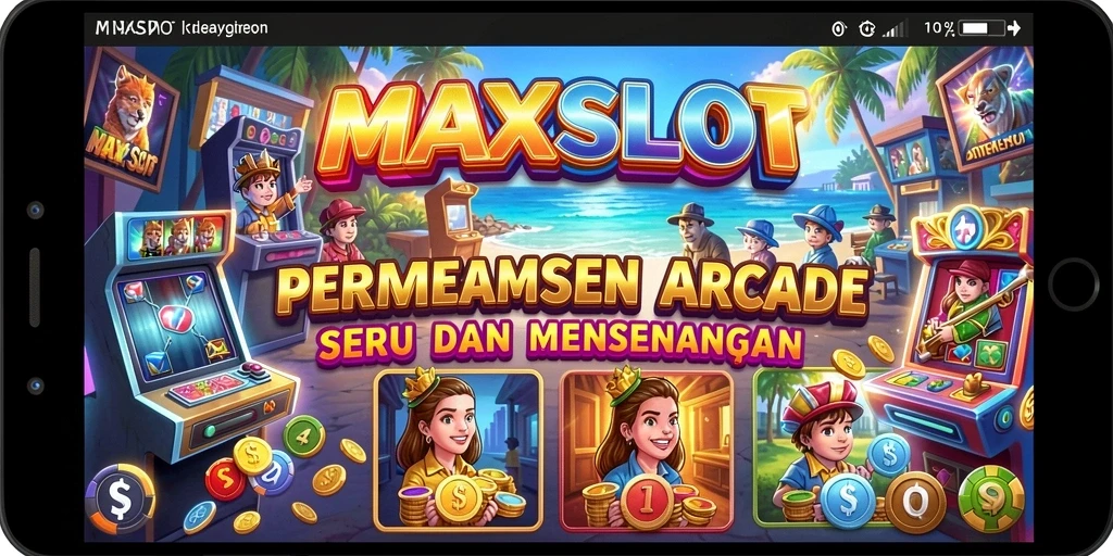 Tampilan gameplay MAXSLOT yang penuh warna dan seru.