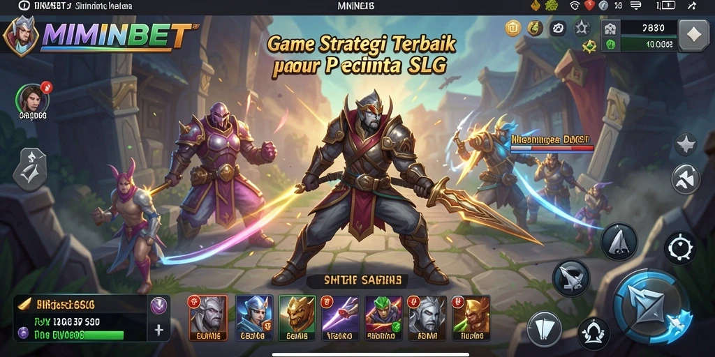 Tampilan gameplay seru dalam MIMINBET, menunjukkan pertempuran strategis.