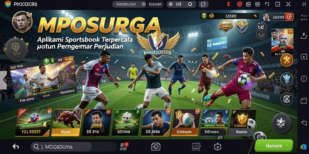 Tampilan antarmuka MPOSURGA dengan berbagai opsi taruhan olahraga.