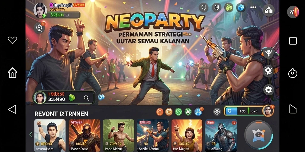 Tampilan gameplay <strong>NEOPARTY</strong> yang menarik dan penuh strategi.