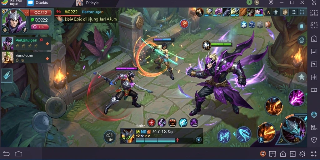Screenshot menampilkan pertarungan tim seru di <strong>QQ222</strong>, penuh aksi dan strategi.