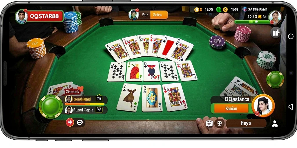 Tampilan gameplay seru dan interaktif dalam QQSTAR88.