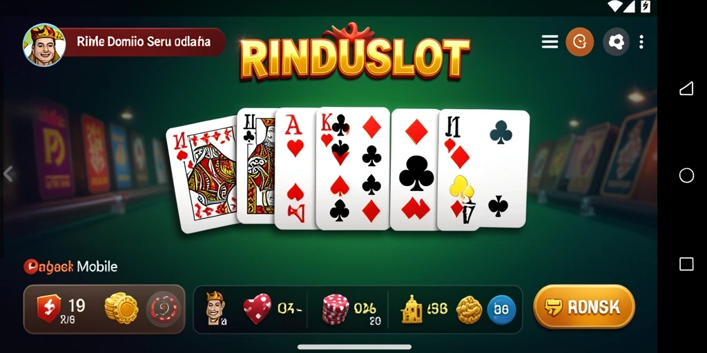 Tangkapan layar gameplay RINDUSLOT menunjukkan serunya permainan Domino.