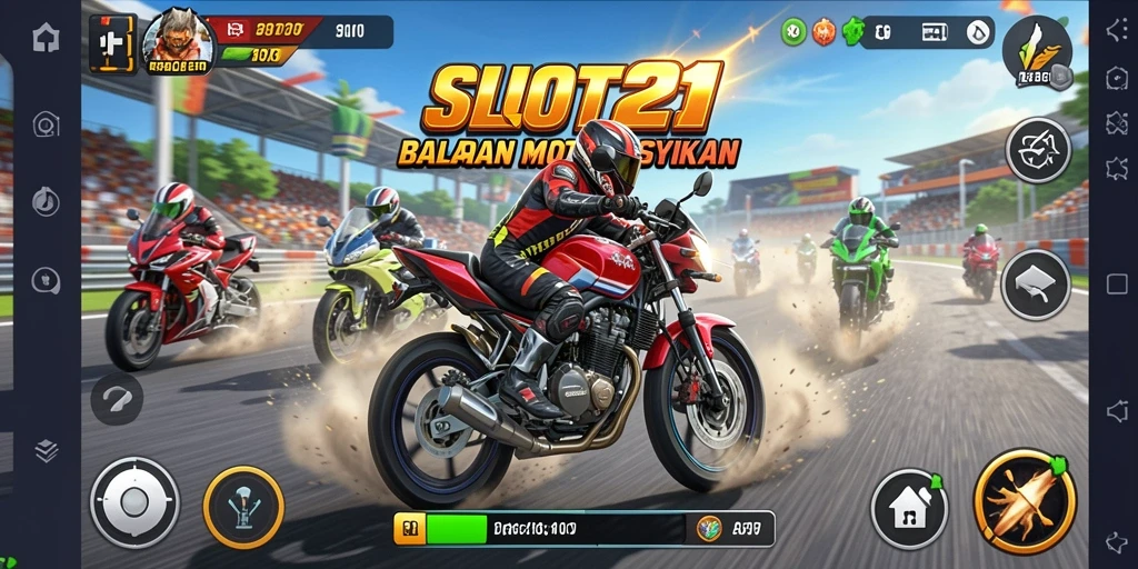 Tampilan mendebarkan dari balapan motor di SLOT21.