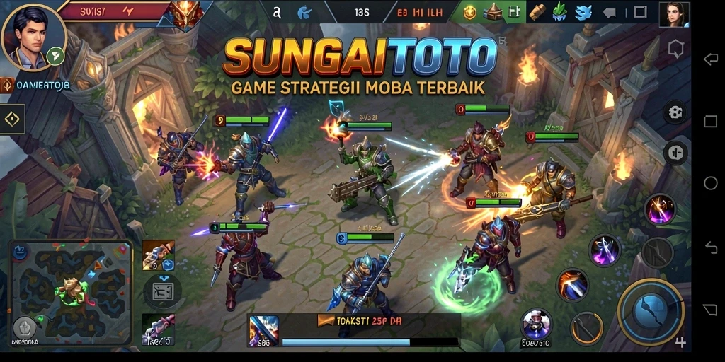 Screenshot gameplay SUNGAITOTO yang menampilkan pertempuran tim yang seru.